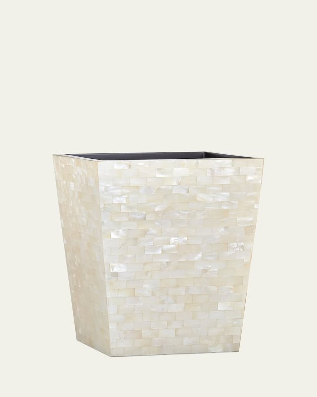 White Agate Wastebasket